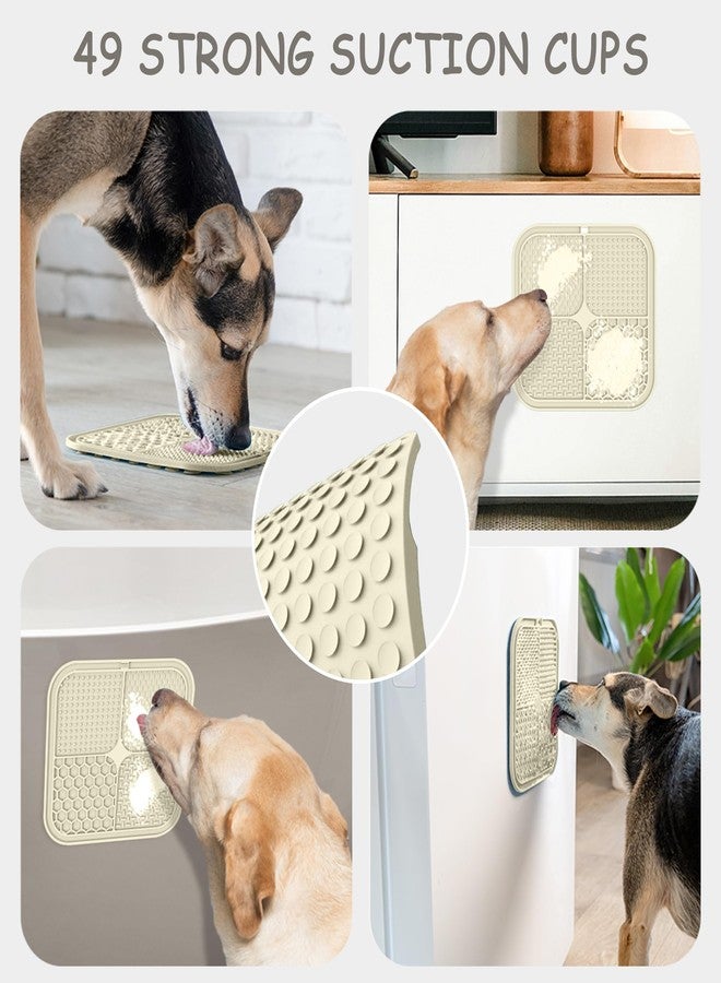 ChefAide 2 Pack Lick Mat for Dogs,Cats,Upgraded 8.5×8.5 inches Licking Mats with Suction Cups,Slow Feeder Licking Pad for Anxiety Relief and Boredom Reducer,Suitable for Dog Training Set 11 - Image 4